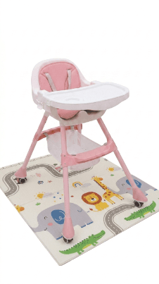 Silla de Comer Rosa y Beige - Artículos para bebé en Riohacha