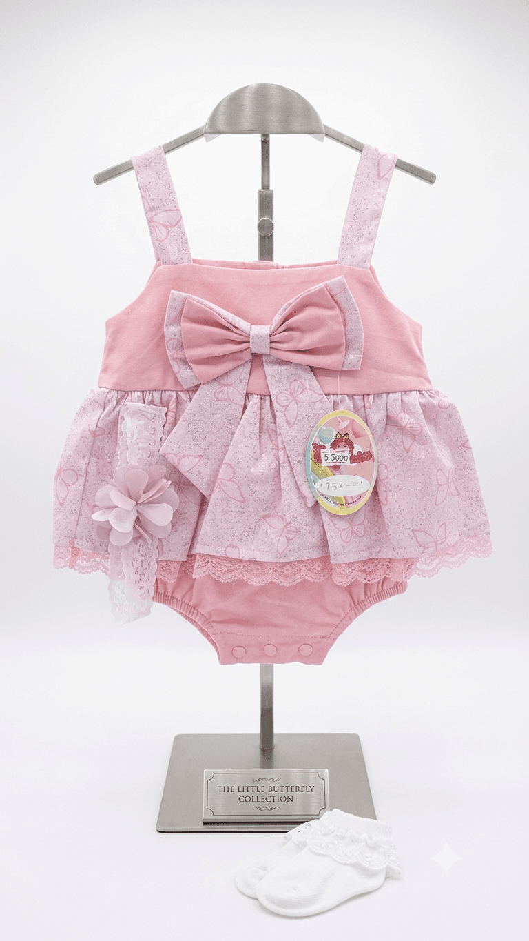 Vestido Rosa con Mariposas - Artículos para bebé en Riohacha